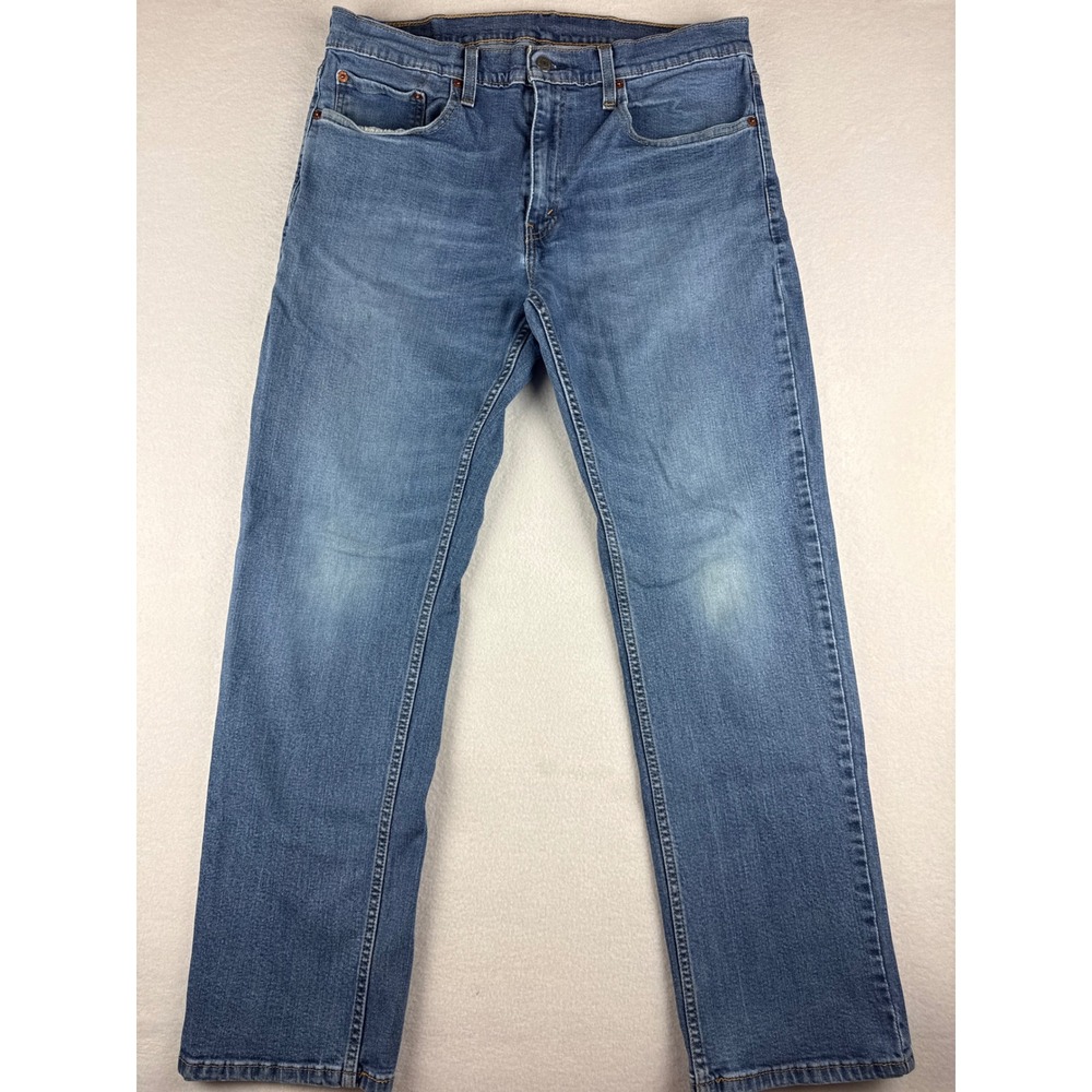 Levis 559 Relaxed Straight Jeans Mens 34x30 Medium Wash Blue 00559-0421 Stretch